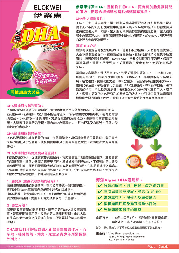 伊樂惠 海藻DHA (60粒)